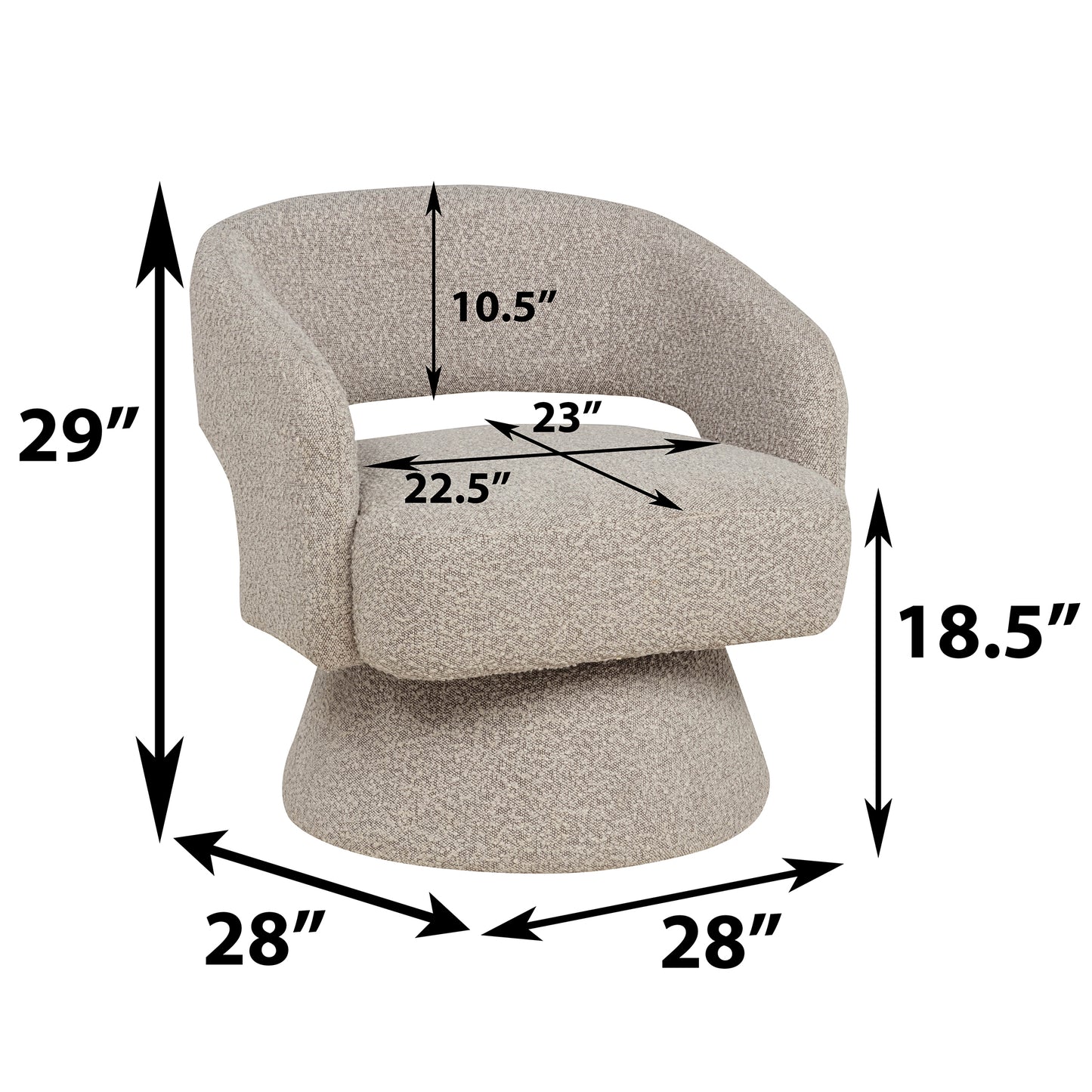 Luxury Swivel Barrel Accent Chair (AC290-7)