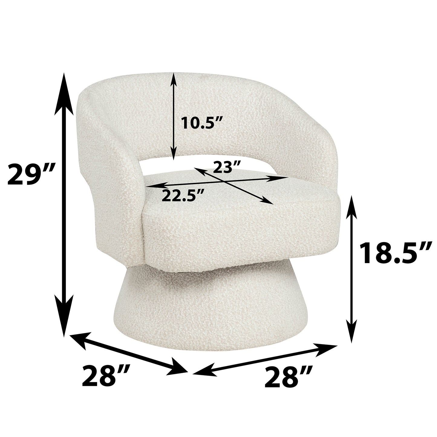 Luxury Swivel Barrel Accent Chair (AC290-7)