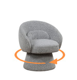 Swivel Barrel Accent Chair with Teddy Boucle Upholstery (AC300-2) by Quality Living Furniture