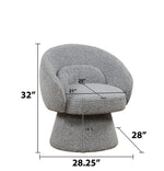 Swivel Barrel Accent Chair with Teddy Boucle Upholstery (AC300-2) by Quality Living Furniture
