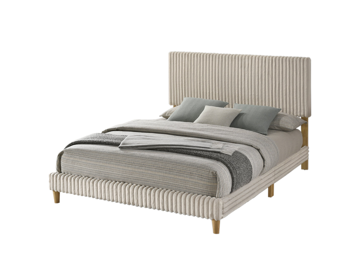 Corduroy Panel Bed Frame (B10-2)