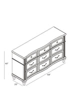 Glam Silver Embossed Oak Veneer Chest & Dresser with LED Mirror (B760) by Quality Living Furniture