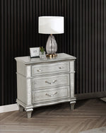 B760 Glam Metallic Silver Bedroom Collection with LED Lighting & Glitter Trim by Quality Living Furniture