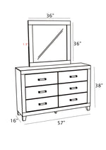 Traditional Rustic Gray Wood Grain Dresser & Chest with Black Accents (B790) by Quality Living Furniture
