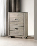 B830 Modern Farmhouse Greige Rustic Oak Bedroom Collection by Quality Living Furniture