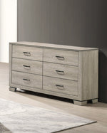 B830 Modern Farmhouse Greige Rustic Oak Bedroom Collection by Quality Living Furniture