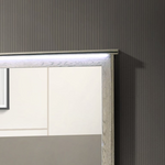 LED Lighted Grey-Beige Wood Dresser with Mirror & Chest (B830) by Quality Living Furniture