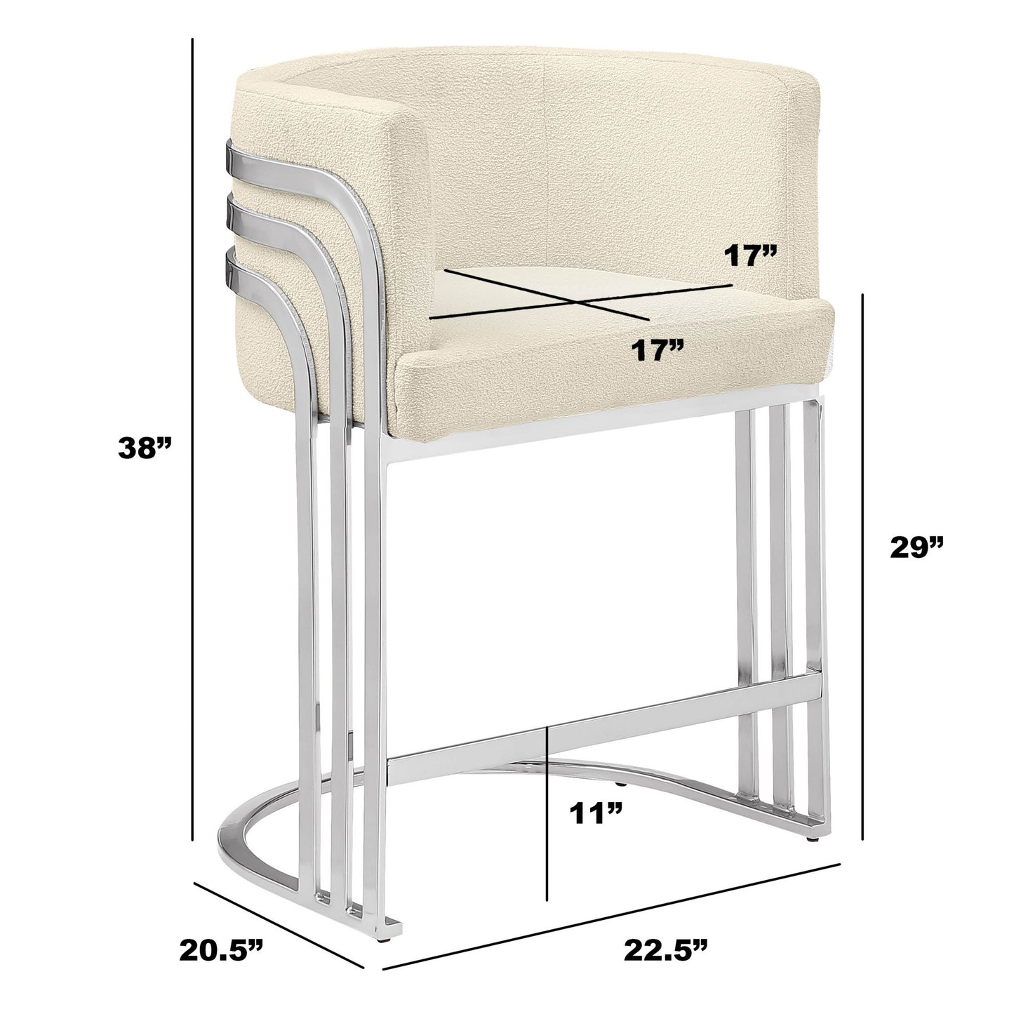 SC020-7, CH020-7, & BS020-7: Modern Teddy Fabric Chairs with Chrome Base