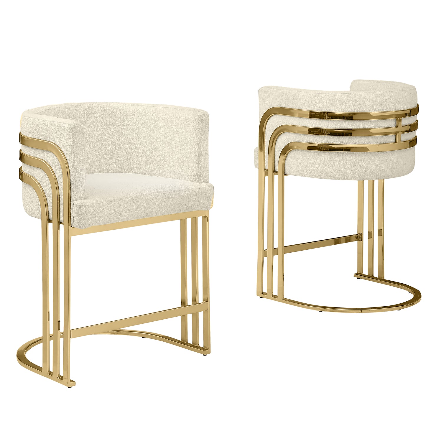 SC020-7, CH020-7, & BS020-7: Modern Teddy Fabric Chairs with Chrome Base