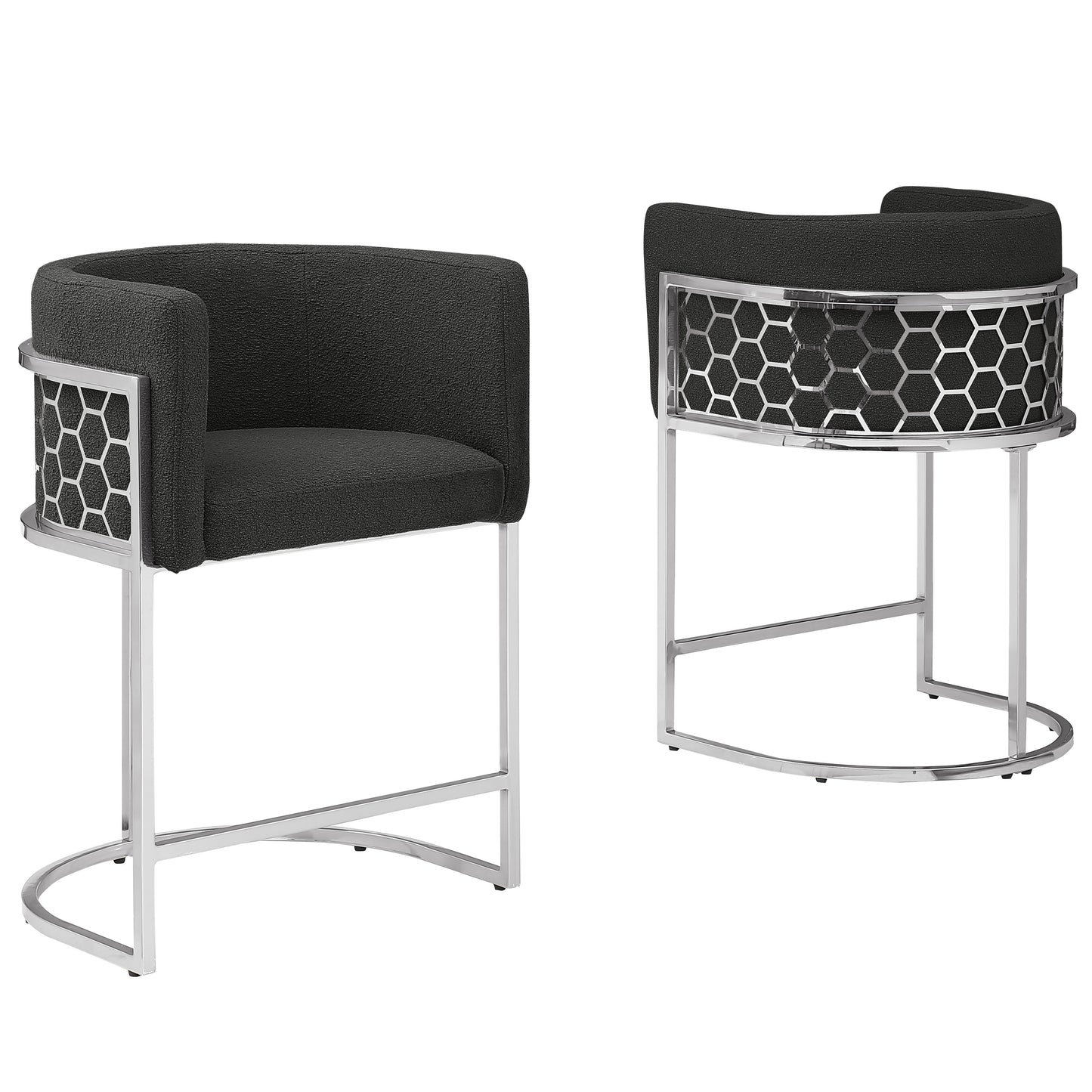 SC030-7, CH030-7, & BS030-7: Modern Teddy Fabric Chairs with Honey Comb Back Design
