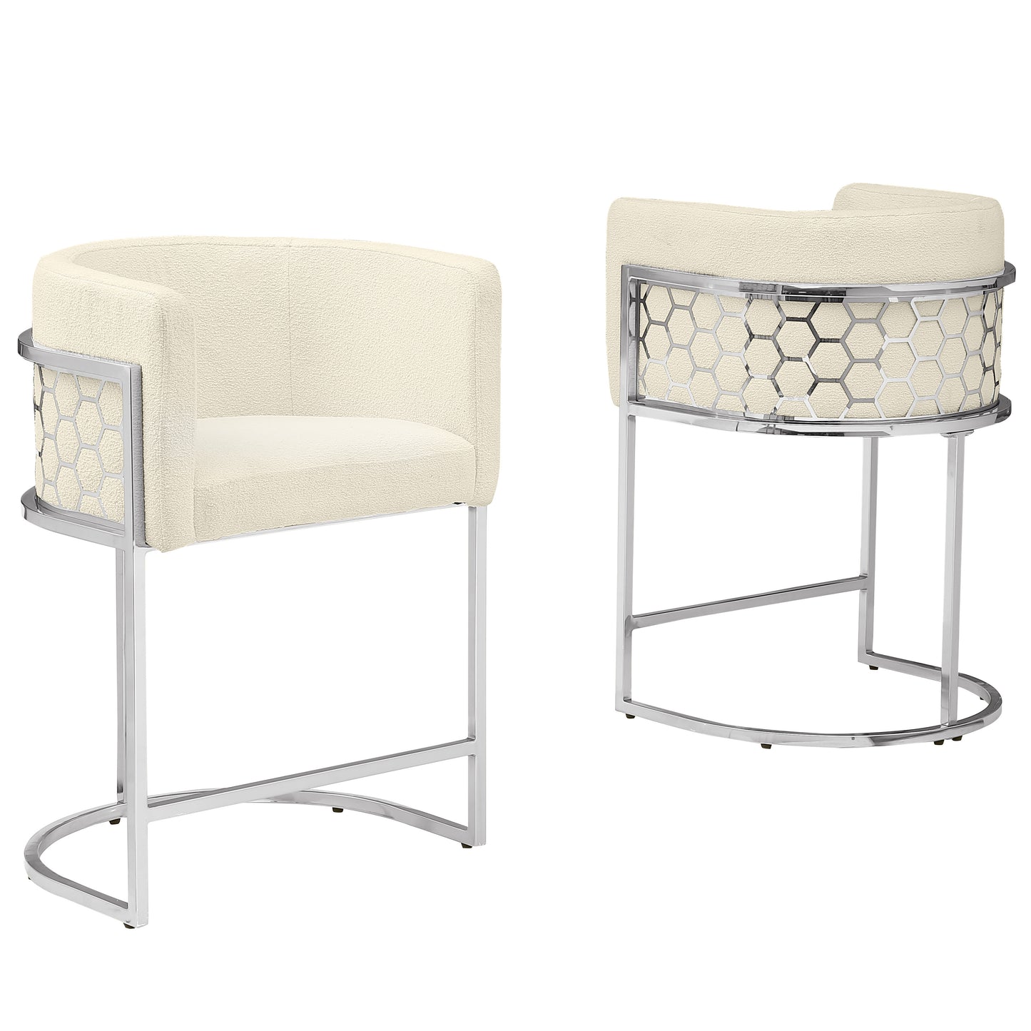 SC030-7, CH030-7, & BS030-7: Modern Teddy Fabric Chairs with Honey Comb Back Design