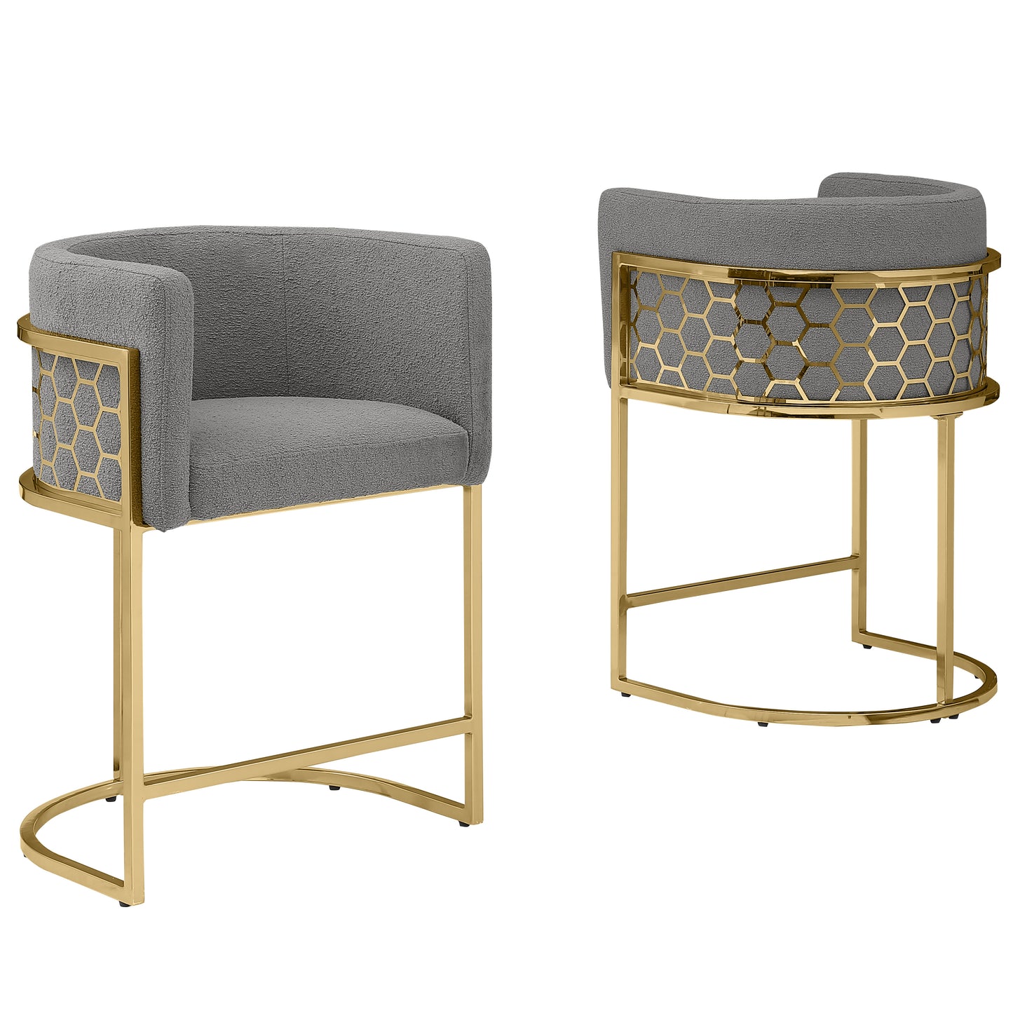 SC030-7, CH030-7, & BS030-7: Modern Teddy Fabric Chairs with Honey Comb Back Design