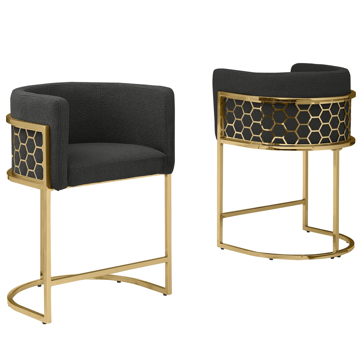 SC030-7, CH030-7, & BS030-7: Modern Teddy Fabric Chairs with Honey Comb Back Design