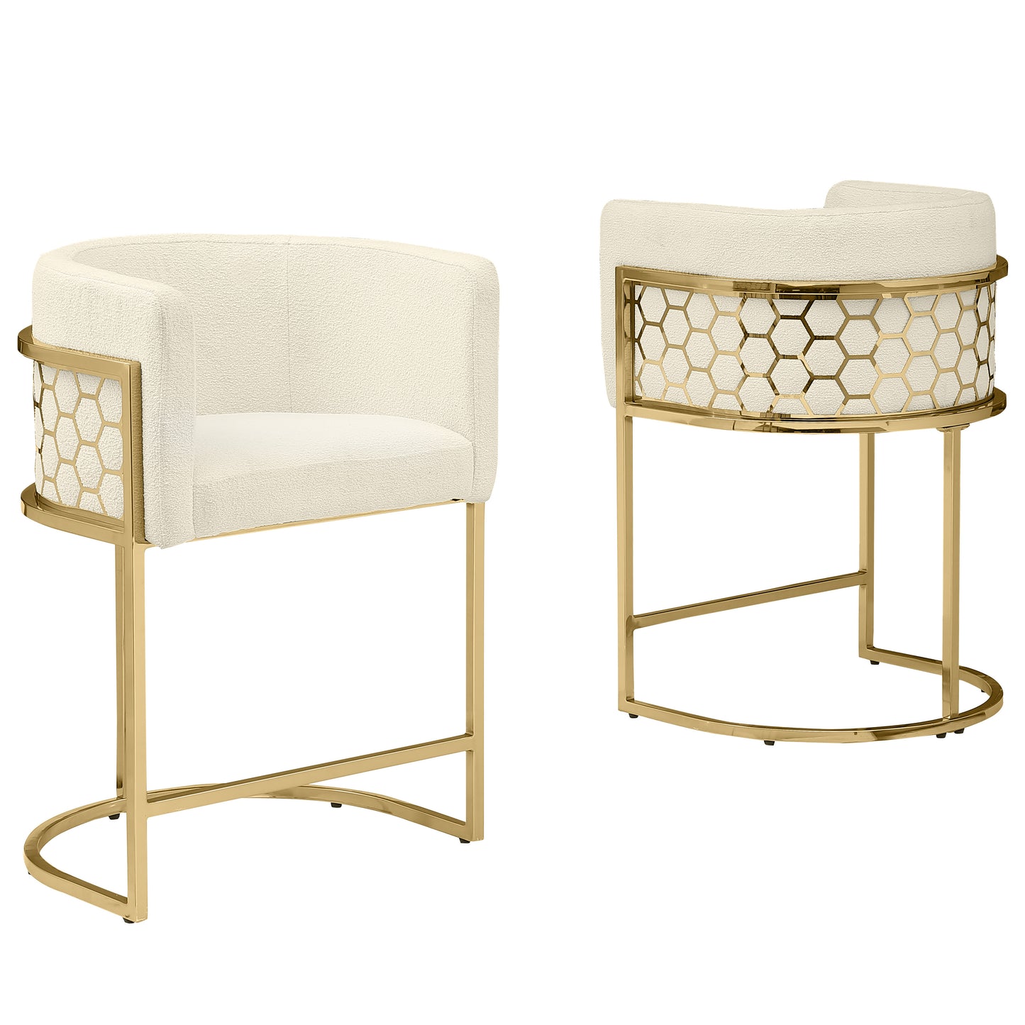 SC030-7, CH030-7, & BS030-7: Modern Teddy Fabric Chairs with Honey Comb Back Design