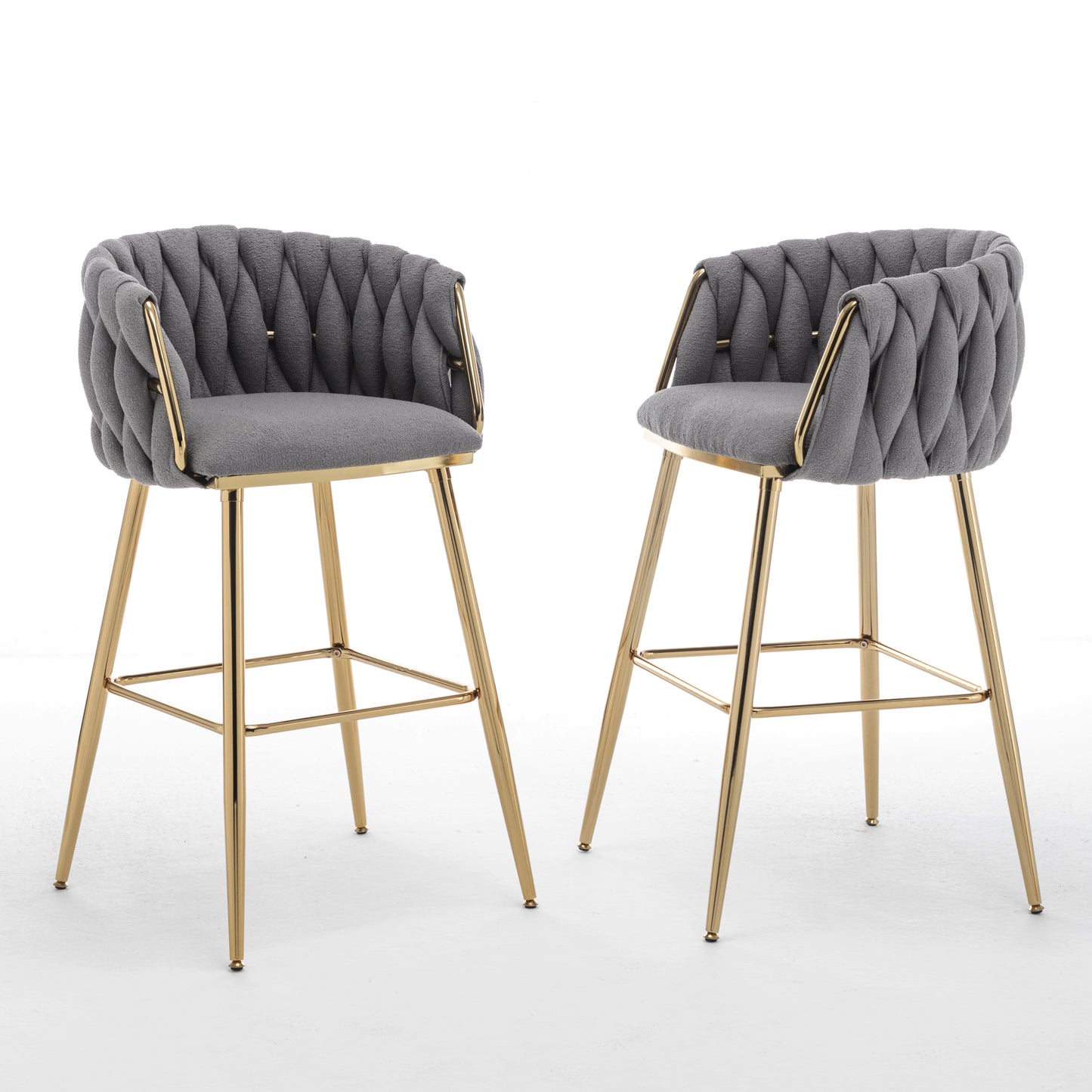 SC265-7, CH265-7, & BS265-7: Braided Barrel Chairs in Boucle Fabric