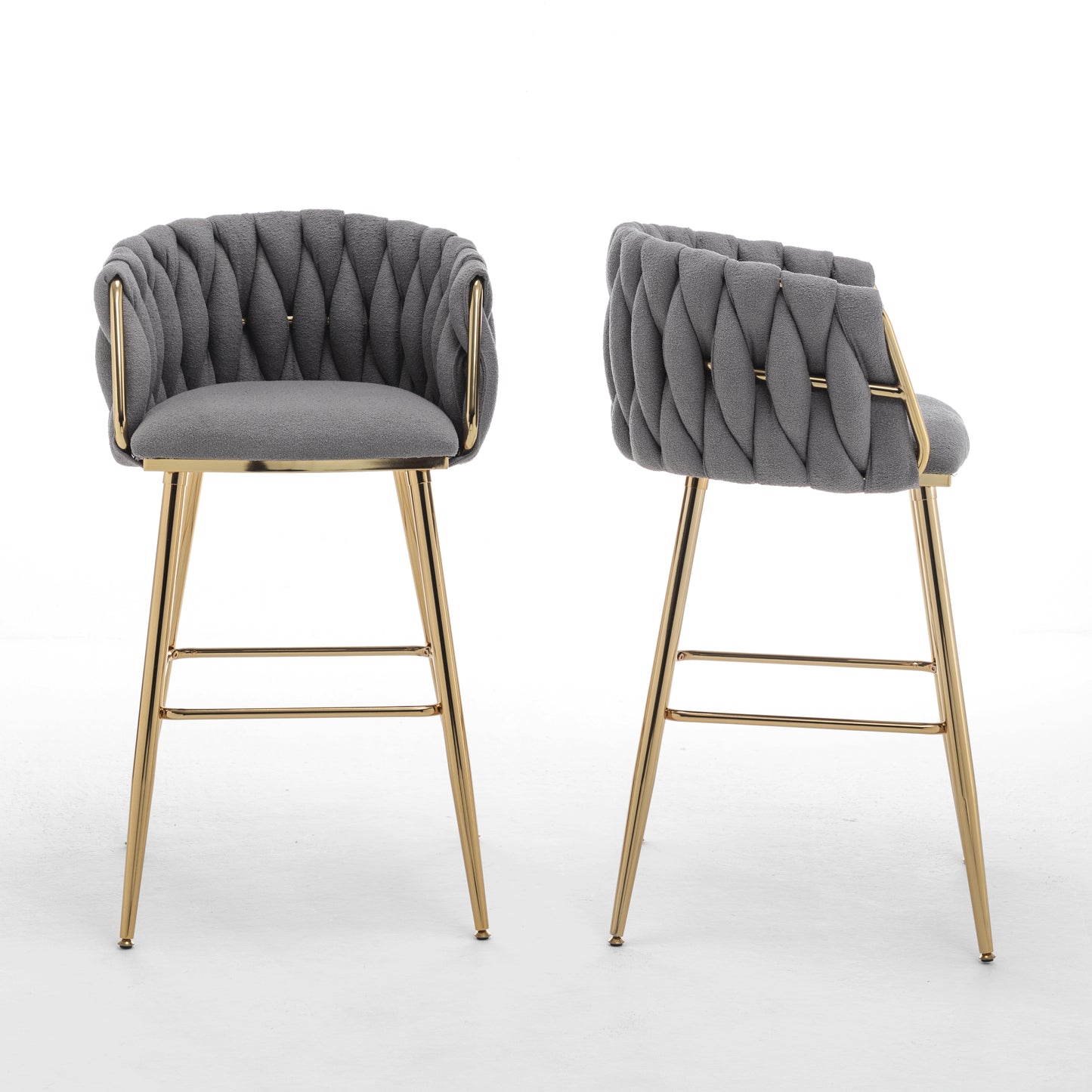 SC265-7, CH265-7, & BS265-7: Braided Barrel Chairs in Boucle Fabric