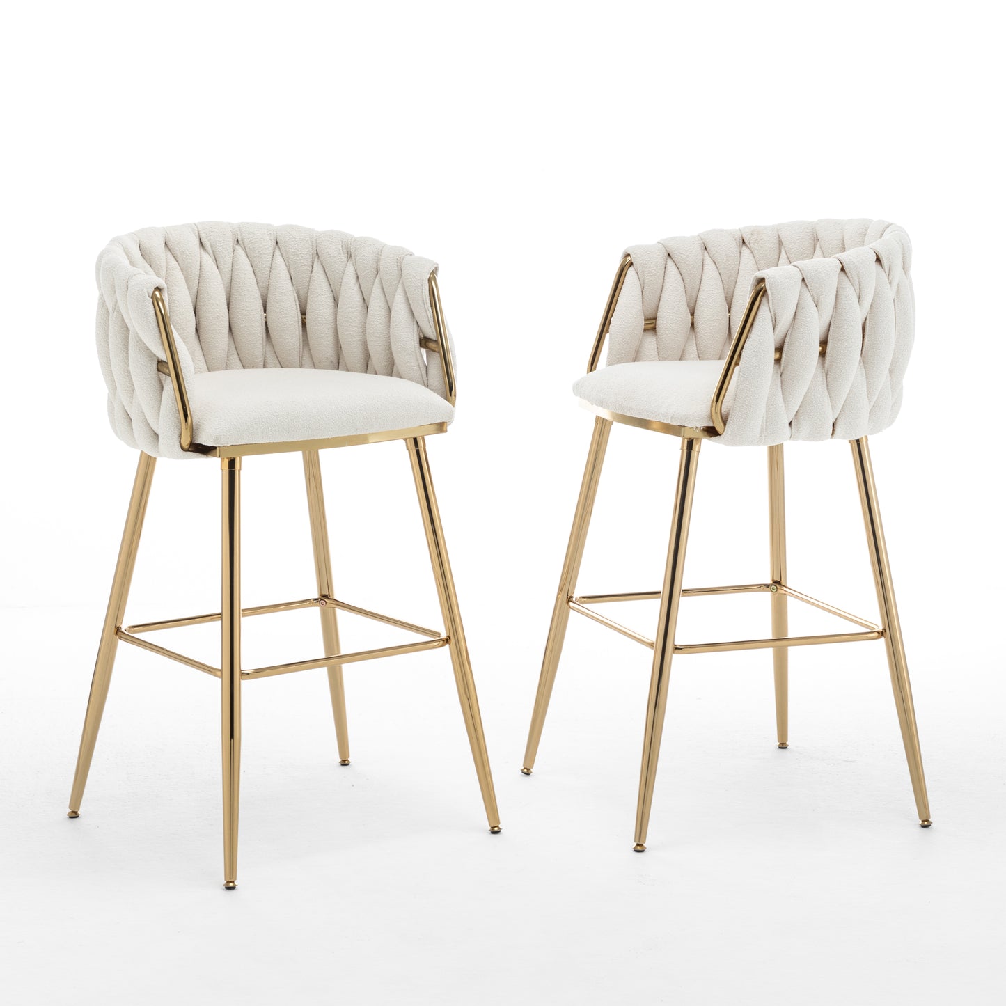 SC265-7, CH265-7, & BS265-7: Braided Barrel Chairs in Boucle Fabric