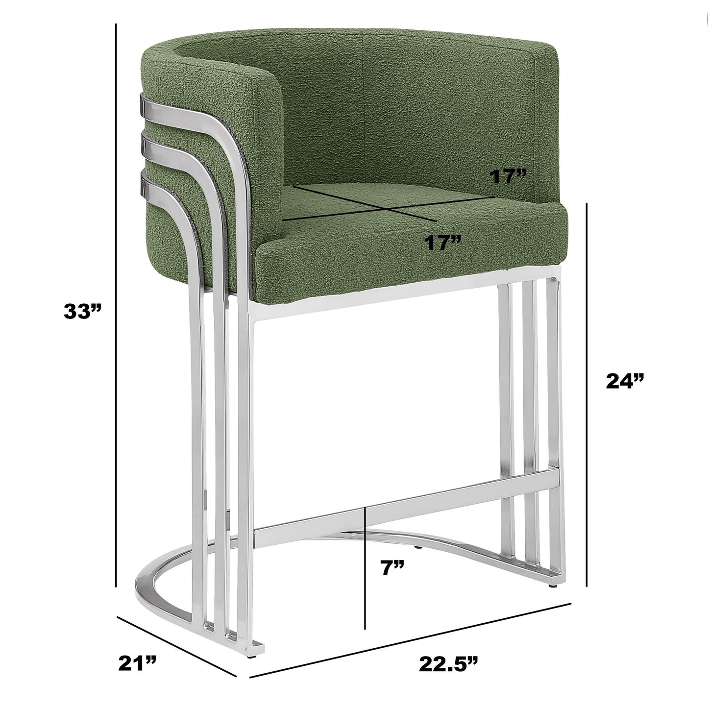 SC020-7, CH020-7, & BS020-7: Modern Teddy Fabric Chairs with Chrome Base