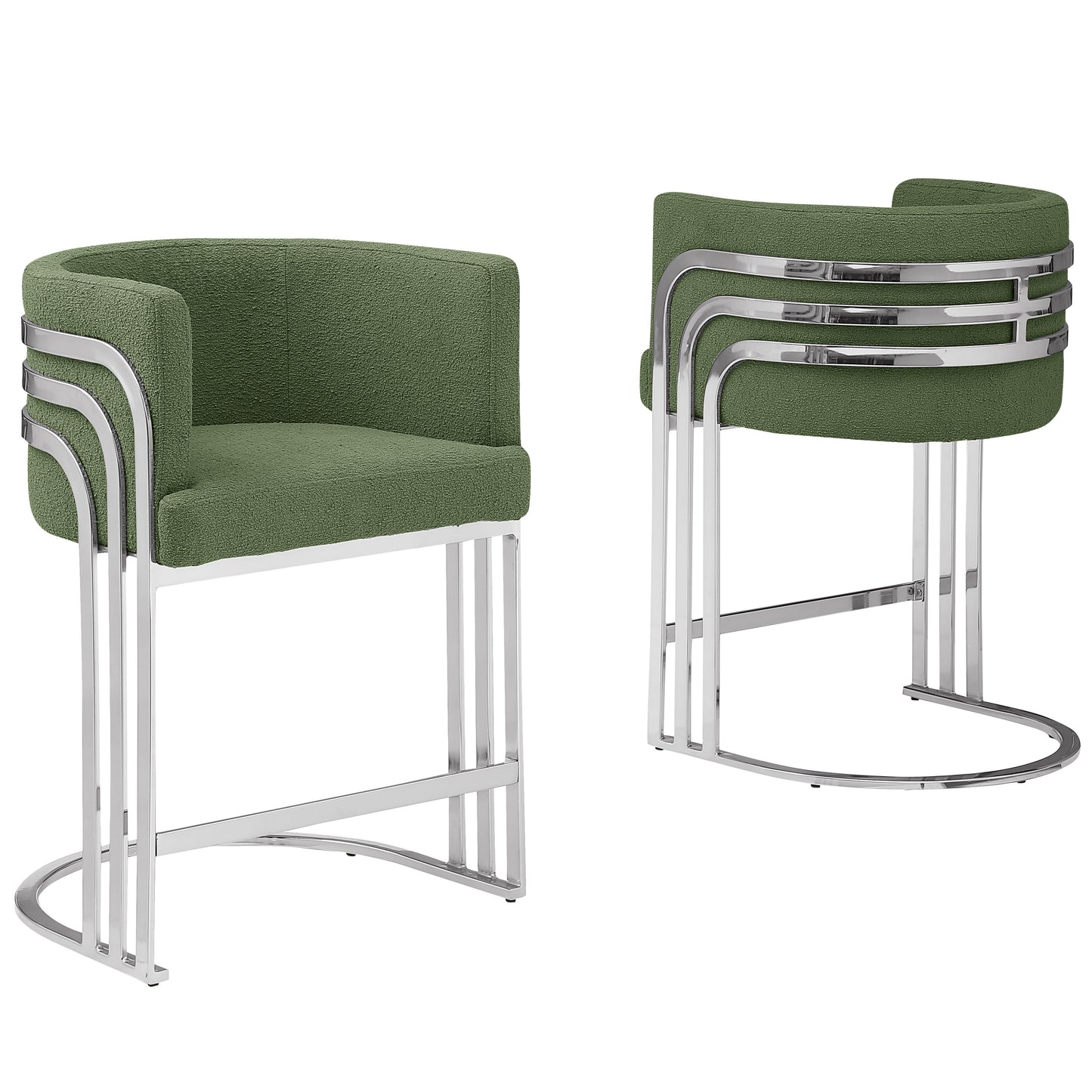 SC020-7, CH020-7, & BS020-7: Modern Teddy Fabric Chairs with Chrome Base
