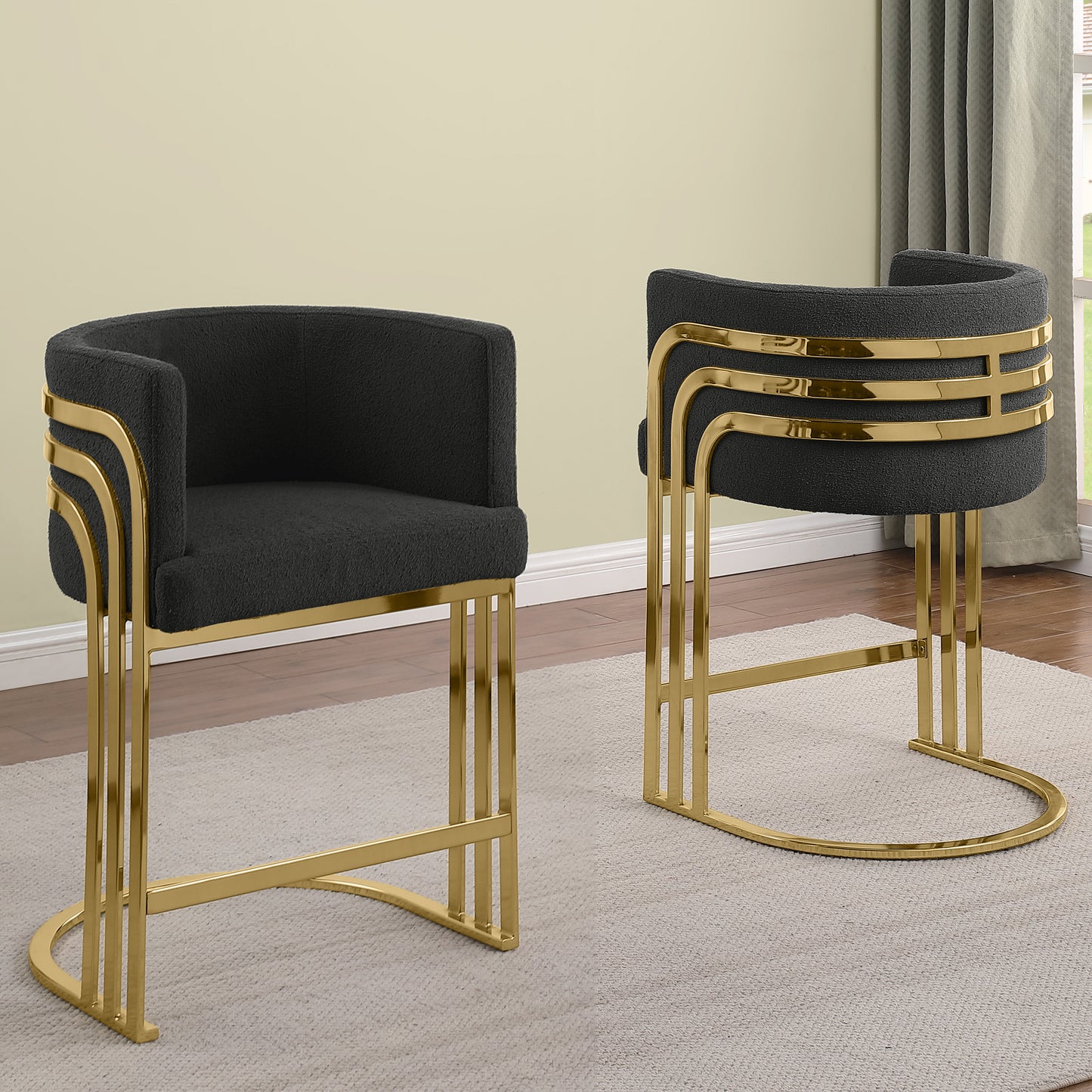 SC020-7, CH020-7, & BS020-7: Modern Teddy Fabric Chairs with Chrome Base