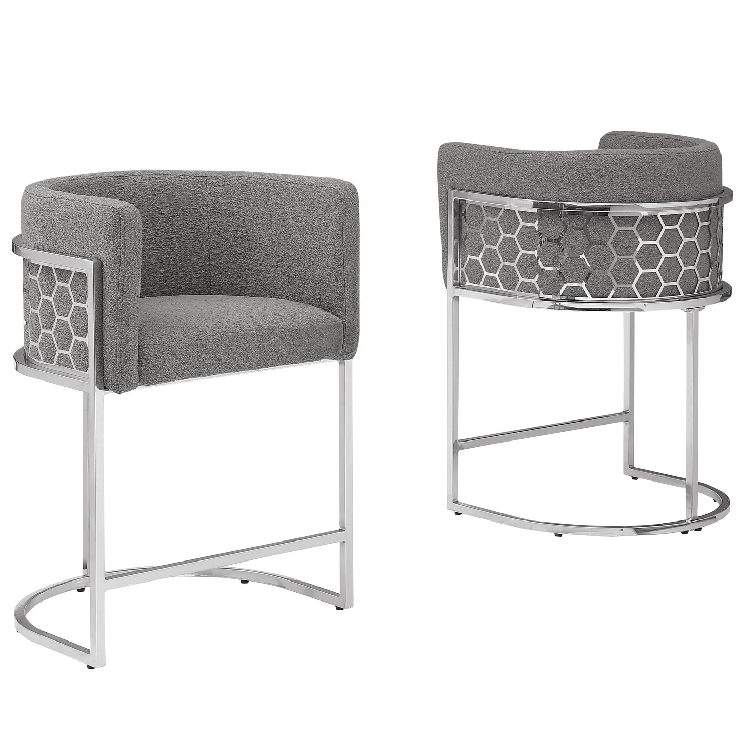 SC030-7, CH030-7, & BS030-7: Modern Teddy Fabric Chairs with Honey Comb Back Design