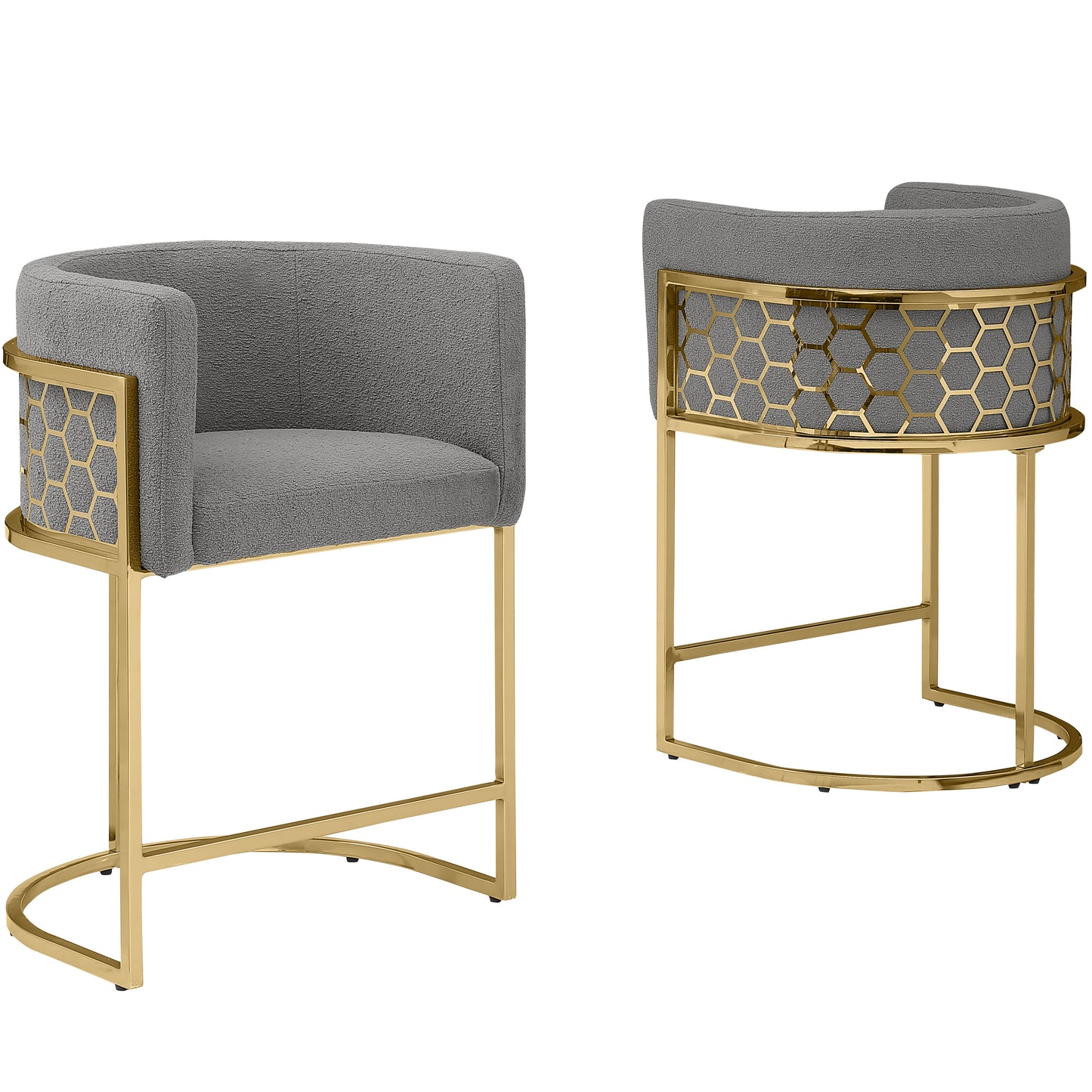 SC030-7, CH030-7, & BS030-7: Modern Teddy Fabric Chairs with Honey Comb Back Design