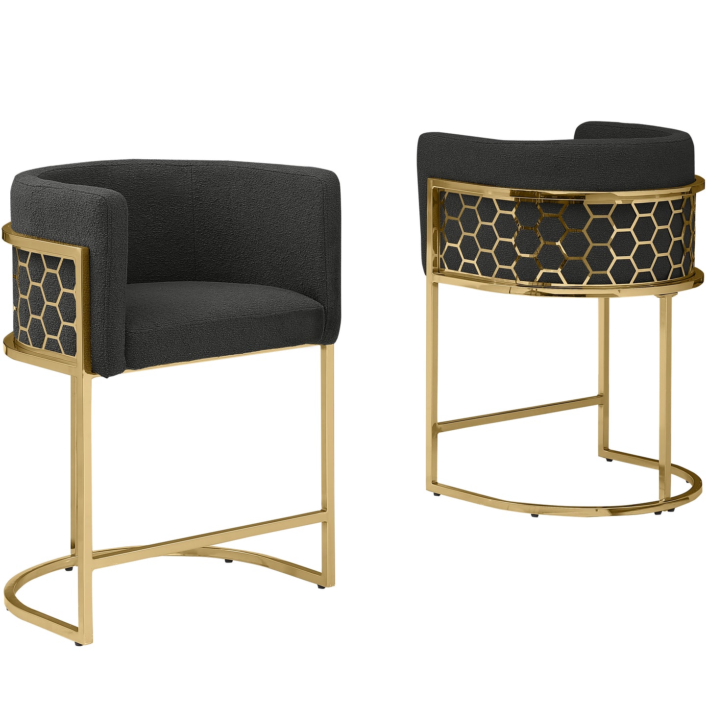 SC030-7, CH030-7, & BS030-7: Modern Teddy Fabric Chairs with Honey Comb Back Design