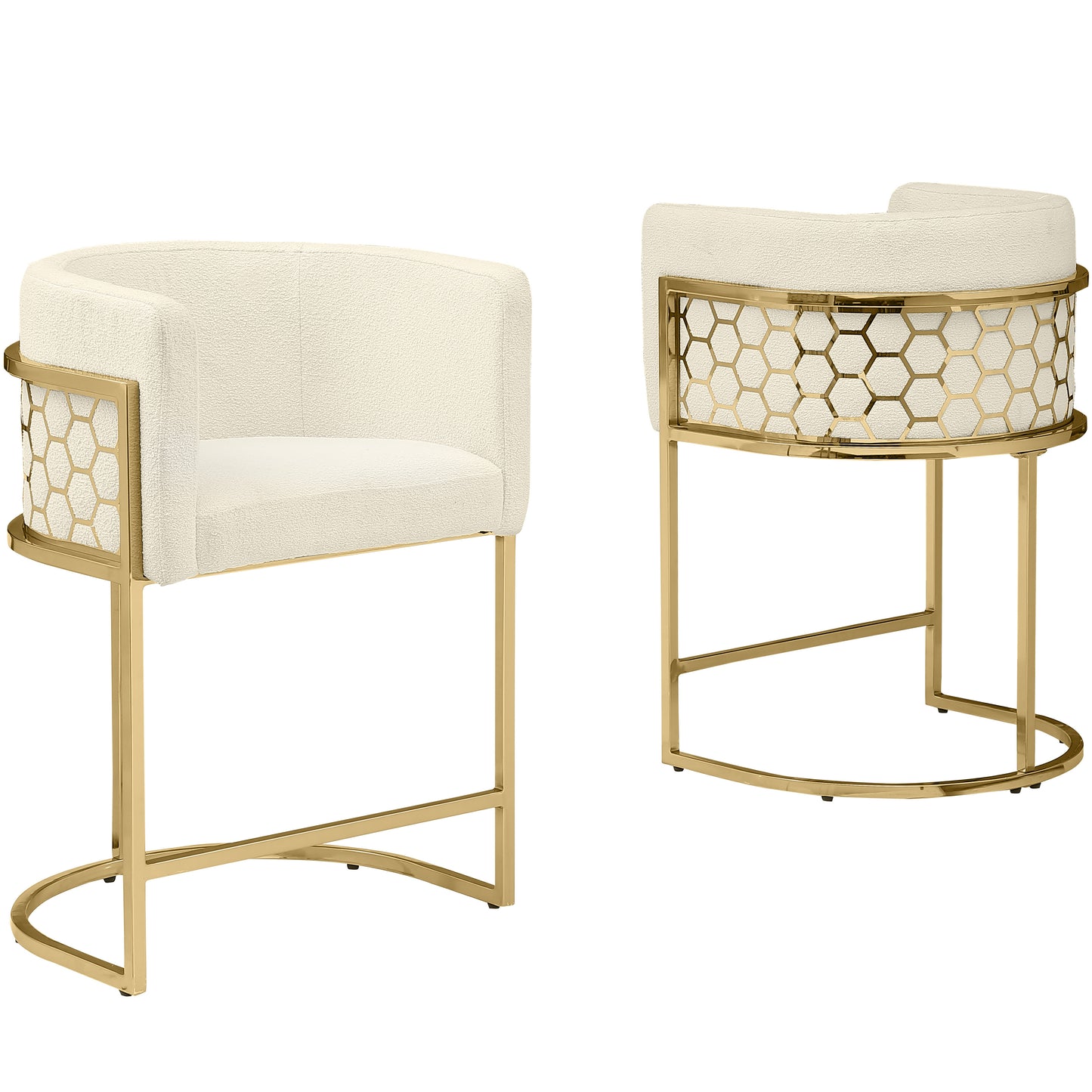 SC030-7, CH030-7, & BS030-7: Modern Teddy Fabric Chairs with Honey Comb Back Design