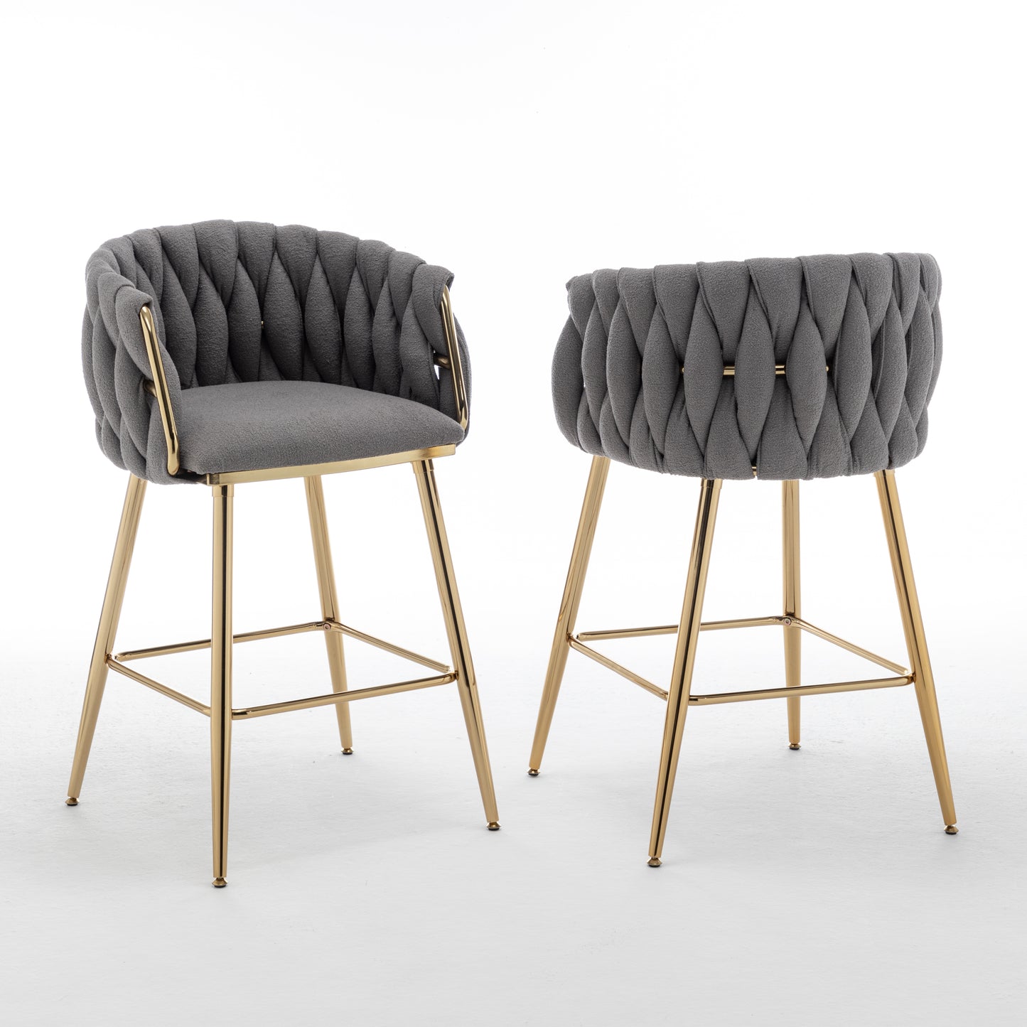 SC265-7, CH265-7, & BS265-7: Braided Barrel Chairs in Boucle Fabric