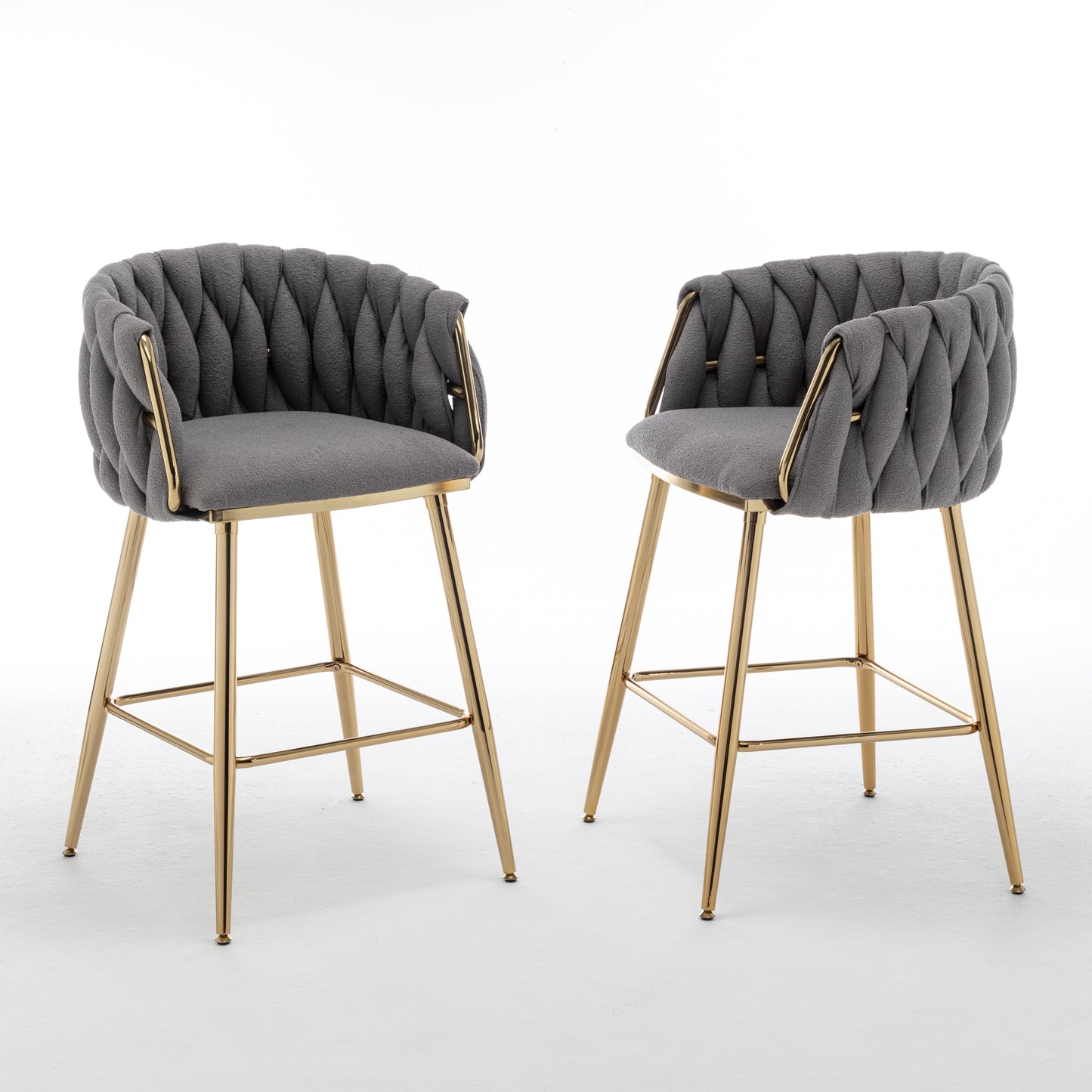 SC265-7, CH265-7, & BS265-7: Braided Barrel Chairs in Boucle Fabric