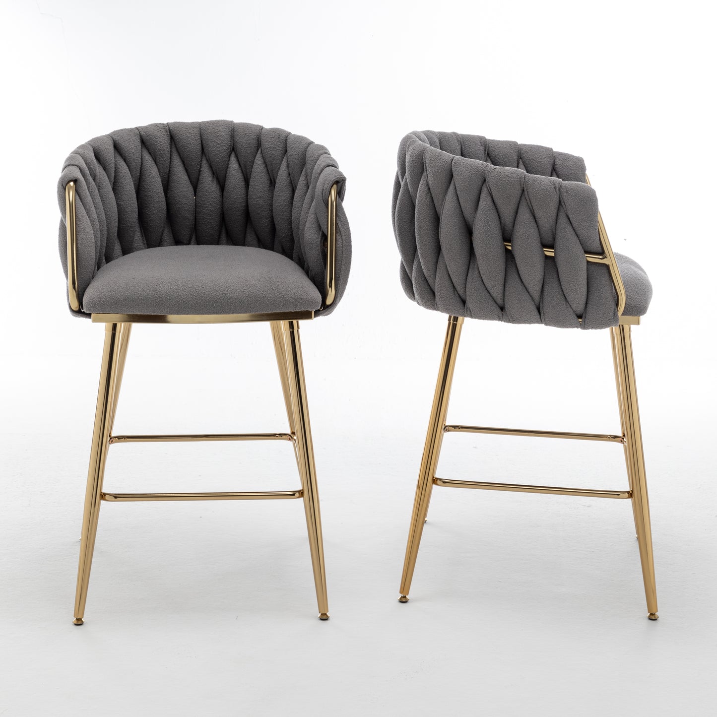 SC265-7, CH265-7, & BS265-7: Braided Barrel Chairs in Boucle Fabric