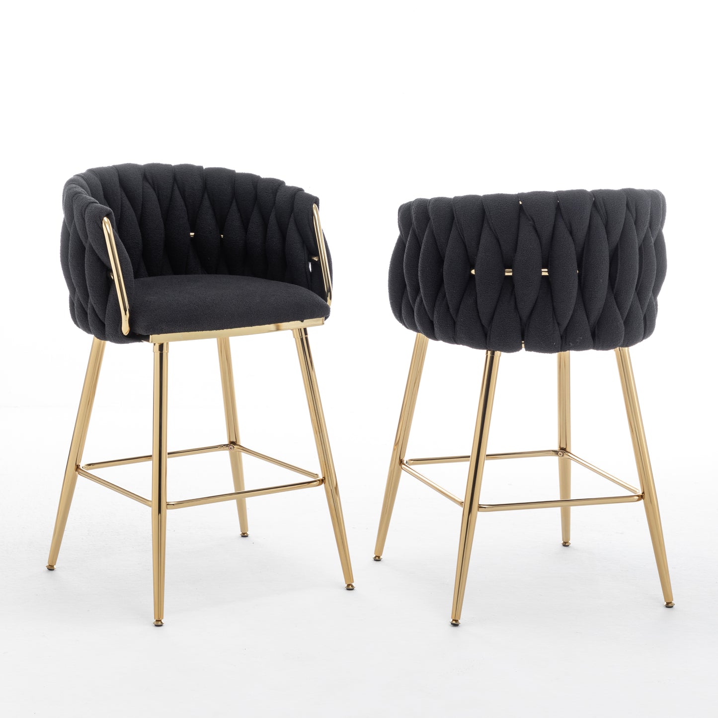 SC265-7, CH265-7, & BS265-7: Braided Barrel Chairs in Boucle Fabric