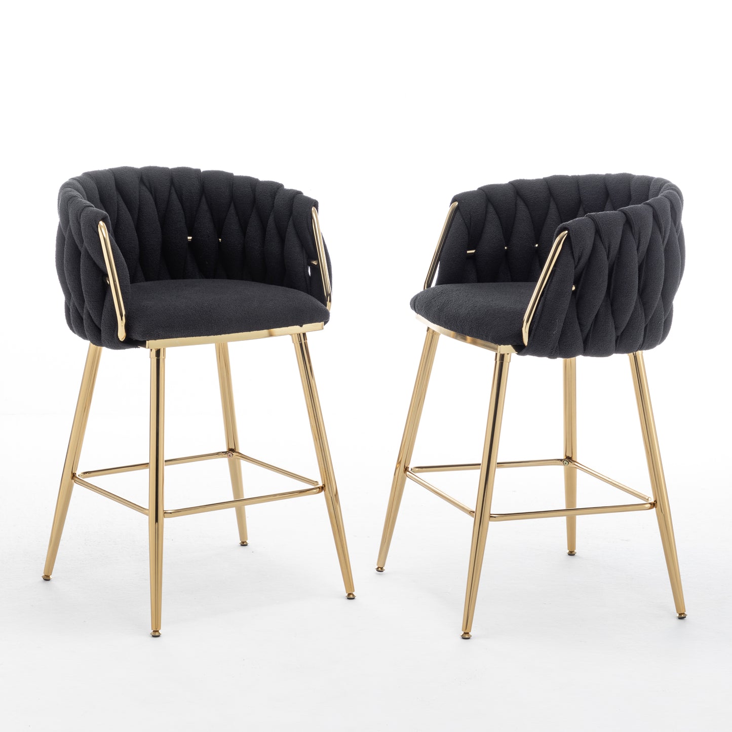 SC265-7, CH265-7, & BS265-7: Braided Barrel Chairs in Boucle Fabric