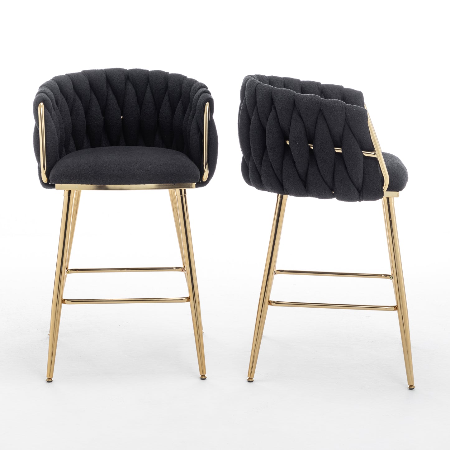 SC265-7, CH265-7, & BS265-7: Braided Barrel Chairs in Boucle Fabric
