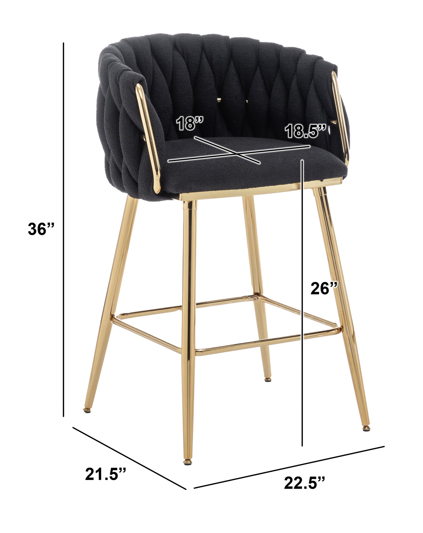 SC265-7, CH265-7, & BS265-7: Braided Barrel Chairs in Boucle Fabric