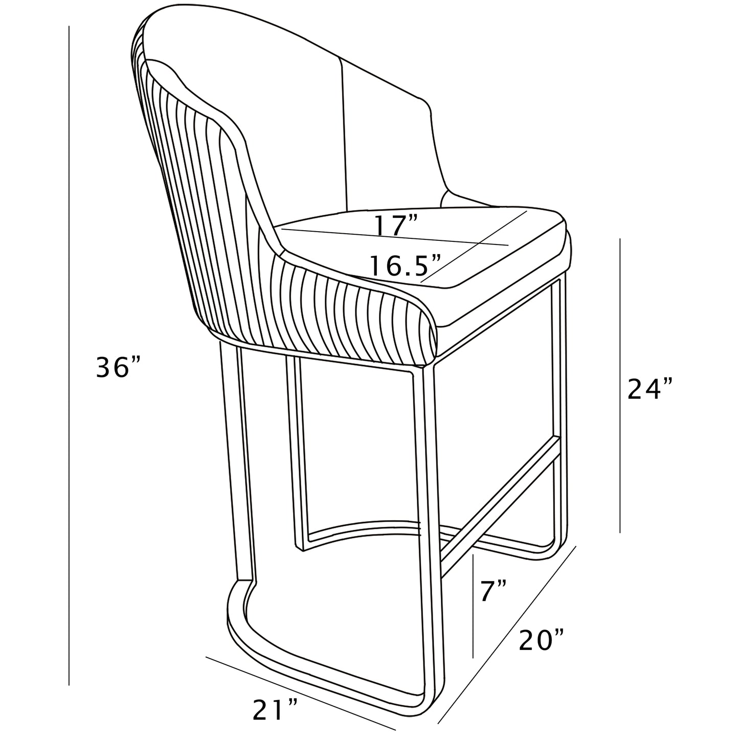 SC370-7, CH370-7, & BS370-7: Modern Teddy Upholstered Chairs with Chrome Finish Legs & Decorative Back Ring Handle (Set of 2)