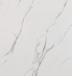 Close-up detail shot of white marble with gray veining