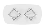 Modern Rectangular Glass Top Dining Table With Chrome Base by Quality Living Furniture