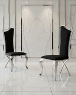 High-Class Tall Back Dining Chairs with Stainless Steel Frame (D14-SC, SC34, SC36) by Quality Living Furniture