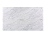 White Faux Marble Dining Set with Button Tufted Seating, Gray & Beige Upholstery (D185 & D186) by Quality Living Furniture
