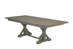Traditional Wooden Dining Set With Extension Leaf And Gray or Beige Chairs (D21 & D22) by Quality Living Furniture