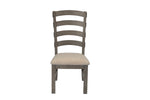 Traditional Wooden Dining Set With Extension Leaf And Gray or Beige Chairs (D21 & D22) by Quality Living Furniture