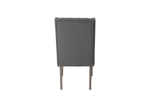 104-Inch Modern Traditional Rustic Gray Dining Set with Tufted Linen Chairs (D25 & D26) by Quality Living Furniture