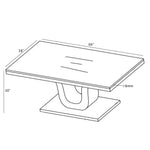 Rectangle White Marble Dining Table with Gold Steel Base, Silver & Gold (D320 D321) by Quality Living Furniture