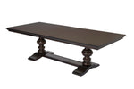 Traditional Dark Wood Extendable Dining Table with Double Pedestal Base (D35-DT) by Quality Living Furniture