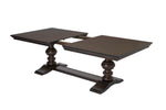 Traditional Dark Wood Extendable Dining Table with Double Pedestal Base (D35-DT) by Quality Living Furniture
