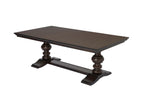 Traditional Dark Wood Extendable Dining Table with Double Pedestal Base (D35-DT) by Quality Living Furniture