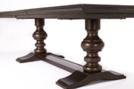 Traditional Dark Wood Extendable Dining Table with Double Pedestal Base (D35-DT) by Quality Living Furniture