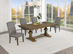 Traditional Trestle Dining Set with Upholstered Chairs (D700 D701) by Quality Living Furniture