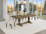 Traditional Trestle Dining Set with Upholstered Chairs (D700 D701) by Quality Living Furniture